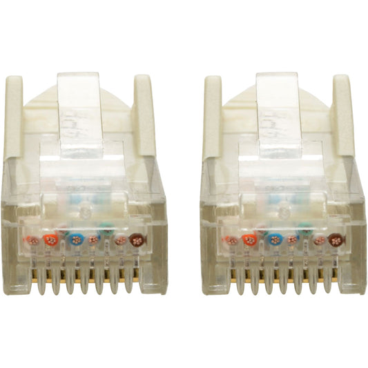 Tripp Lite Cat6 Gigabit Snagless Molded (UTP) Ethernet Cable (RJ45 M/M) PoE White 8 ft. (2.43 m)