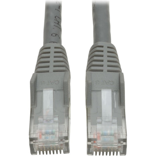 Tripp Lite Cat6 Gigabit Snagless Molded (UTP) Ethernet Cable (RJ45 M/M) PoE Gray 35 ft. (10.67 m)