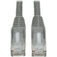 Tripp Lite Cat6 Gigabit Snagless Molded (UTP) Ethernet Cable (RJ45 M/M) PoE Gray 35 ft. (10.67 m)