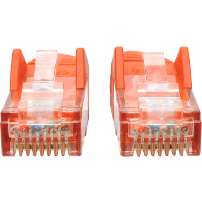 Tripp Lite Cat6 Gigabit Snagless Molded (UTP) Ethernet Cable (RJ45 M/M) PoE Orange 50 ft. (15.24 m)