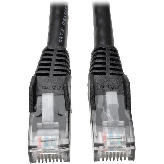 Tripp Lite Cat6 Gigabit Snagless Molded (UTP) Ethernet Cable (RJ45 M/M) PoE Black 75 ft. (22.86 m)