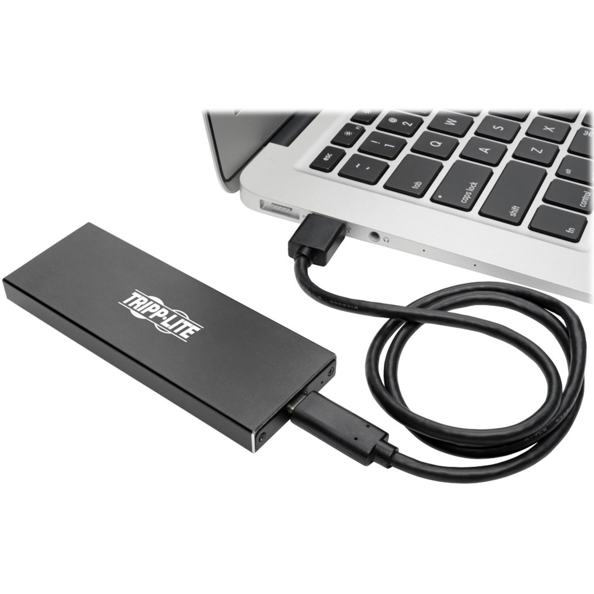 Tripp Lite USB 3.1 Gen 2 (10 Gbps) USB-C to M.2 NGFF SATA SSD (B-Key) Enclosure Adapter with UASP Support Thunderbolt 3 Compatible