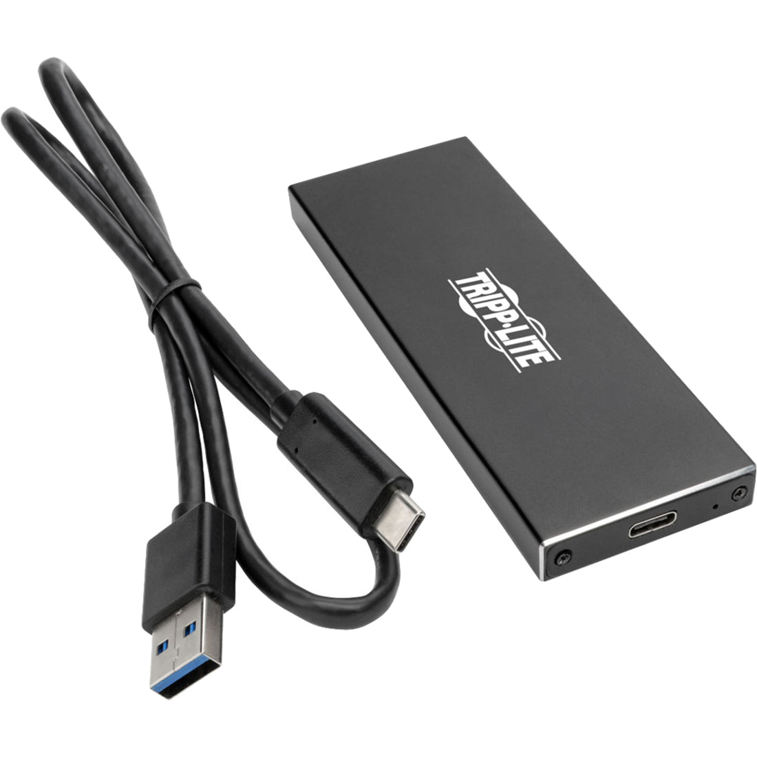 Tripp Lite USB 3.1 Gen 2 (10 Gbps) USB-C to M.2 NGFF SATA SSD (B-Key) Enclosure Adapter with UASP Support Thunderbolt 3 Compatible