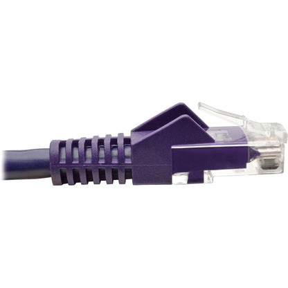 Tripp Lite Cat6 Gigabit Snagless Molded (UTP) Ethernet Cable (RJ45 M/M) PoE Purple 50 ft. (15.24 m)