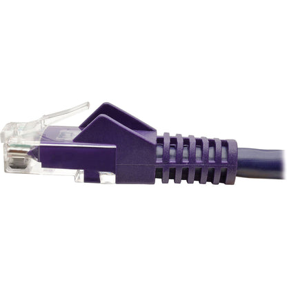 Tripp Lite Cat6 Gigabit Snagless Molded (UTP) Ethernet Cable (RJ45 M/M) PoE Purple 50 ft. (15.24 m)