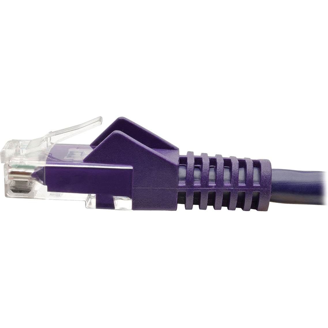 Tripp Lite Cat6 Gigabit Snagless Molded (UTP) Ethernet Cable (RJ45 M/M) PoE Purple 50 ft. (15.24 m)