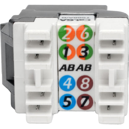 Tripp Lite Cat6a 110-Style Punchdown RJ45 Keystone Jack White TAA