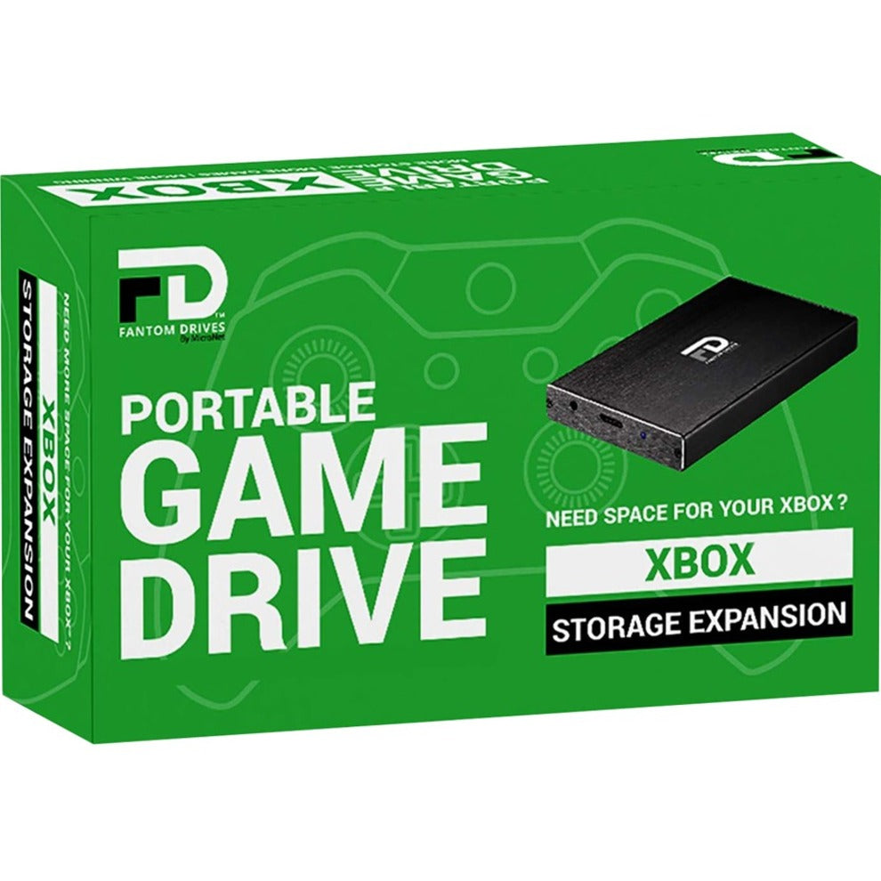 Fantom Drives FD 5TB Xbox Portable Hard Drive - USB 3.2 Gen 1 - 5Gbps - Aluminum - Black - Compatible with Xbox One Xbox One S Xbox One X - Made with High Quality Aluminum - No Power Supply Needed - 1 Year Warranty - (XB-5TB-PGD)