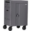 Bretford CUBE Cart Mini Charging Cart AC for 20 Devices Charcoal Paint