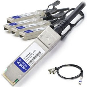 AddOn Huawei 02310MUM-AO Compatible TAA Compliant 40GBase-CU QSFP+ to 4xSFP+ Direct Attach Cable (Passive Twinax 5m)