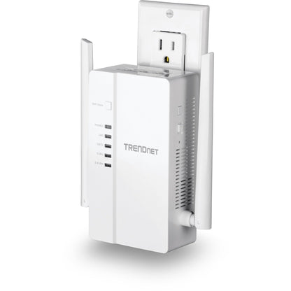 TRENDnet Wi-Fi Everywhere Powerline 1200 AV2 AC1200 Wireless Access Point Expand Your Wireless Coverage Built-in Concurrent Dual-Band 3 x Gigabit Ports MIMO Beamforming White TPL-430AP