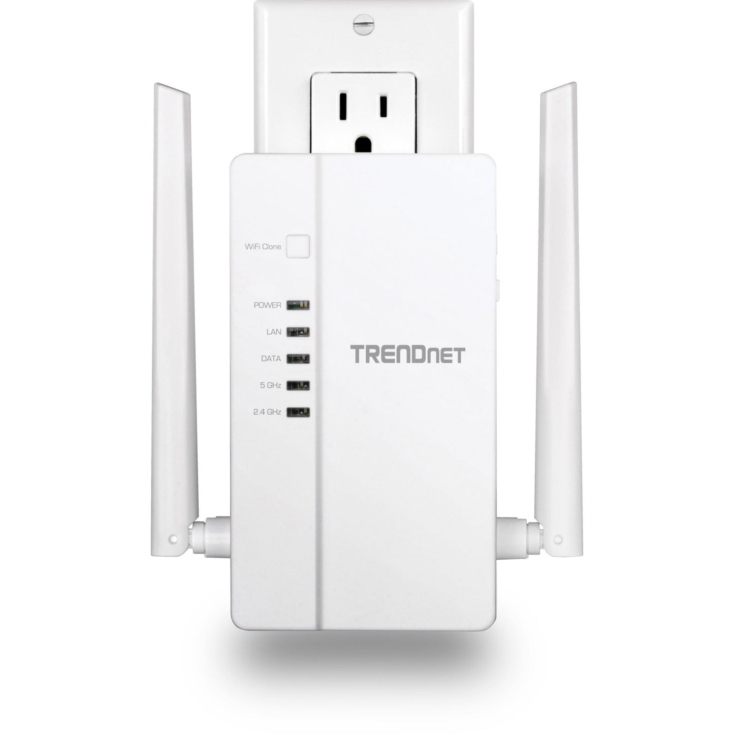 TRENDnet Wi-Fi Everywhere Powerline 1200 AV2 AC1200 Wireless Access Point Expand Your Wireless Coverage Built-in Concurrent Dual-Band 3 x Gigabit Ports MIMO Beamforming White TPL-430AP