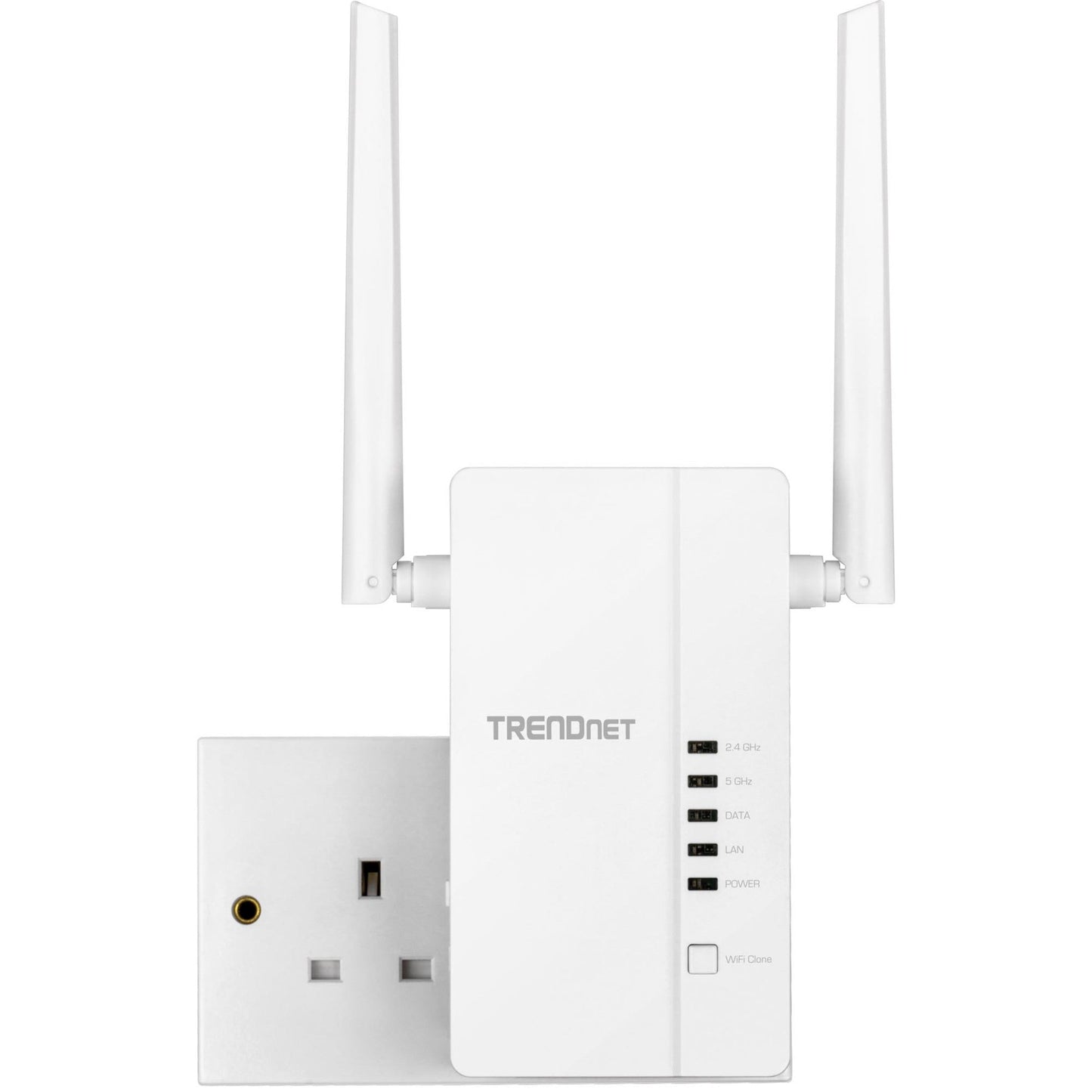 TRENDnet Wi-Fi Everywhere Powerline 1200 AV2 Dual-Band AC1200 Wireless Access Point Kit Includes 1 x TPL-430AP And 1 x TPL-423E 3 x Gigabit Ports Easy Installation White TPL-430APK