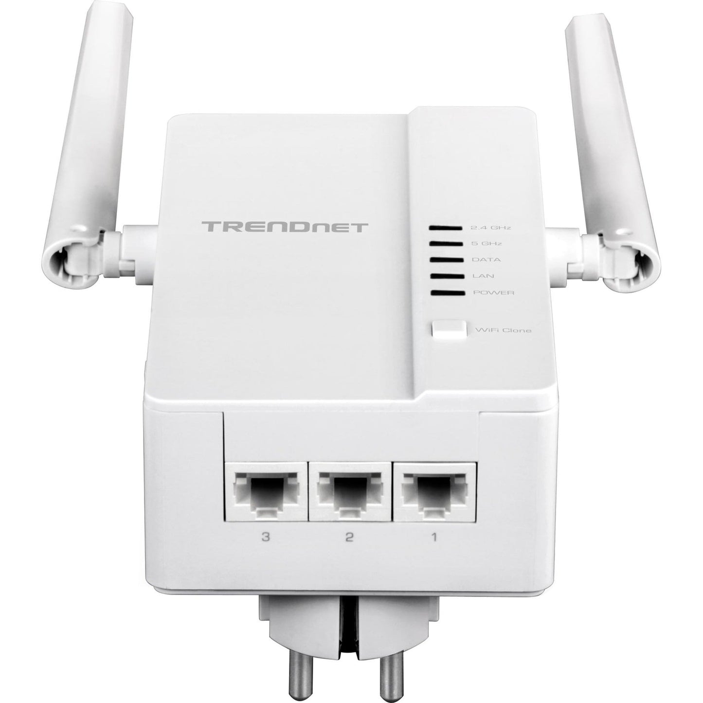 TRENDnet Wi-Fi Everywhere Powerline 1200 AV2 Dual-Band AC1200 Wireless Access Point Kit Includes 1 x TPL-430AP And 1 x TPL-423E 3 x Gigabit Ports Easy Installation White TPL-430APK