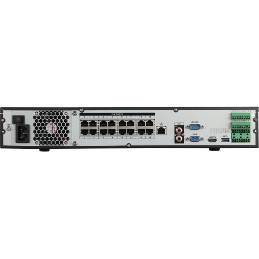 Speco 16 Channel 4K Plug & Play Network Video Recorder with Built-in PoE+ Switch - 32 TB HDD