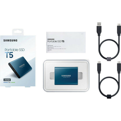 Samsung T5 MU-PA500B/AM 500 GB Portable Solid State Drive - External - Blue