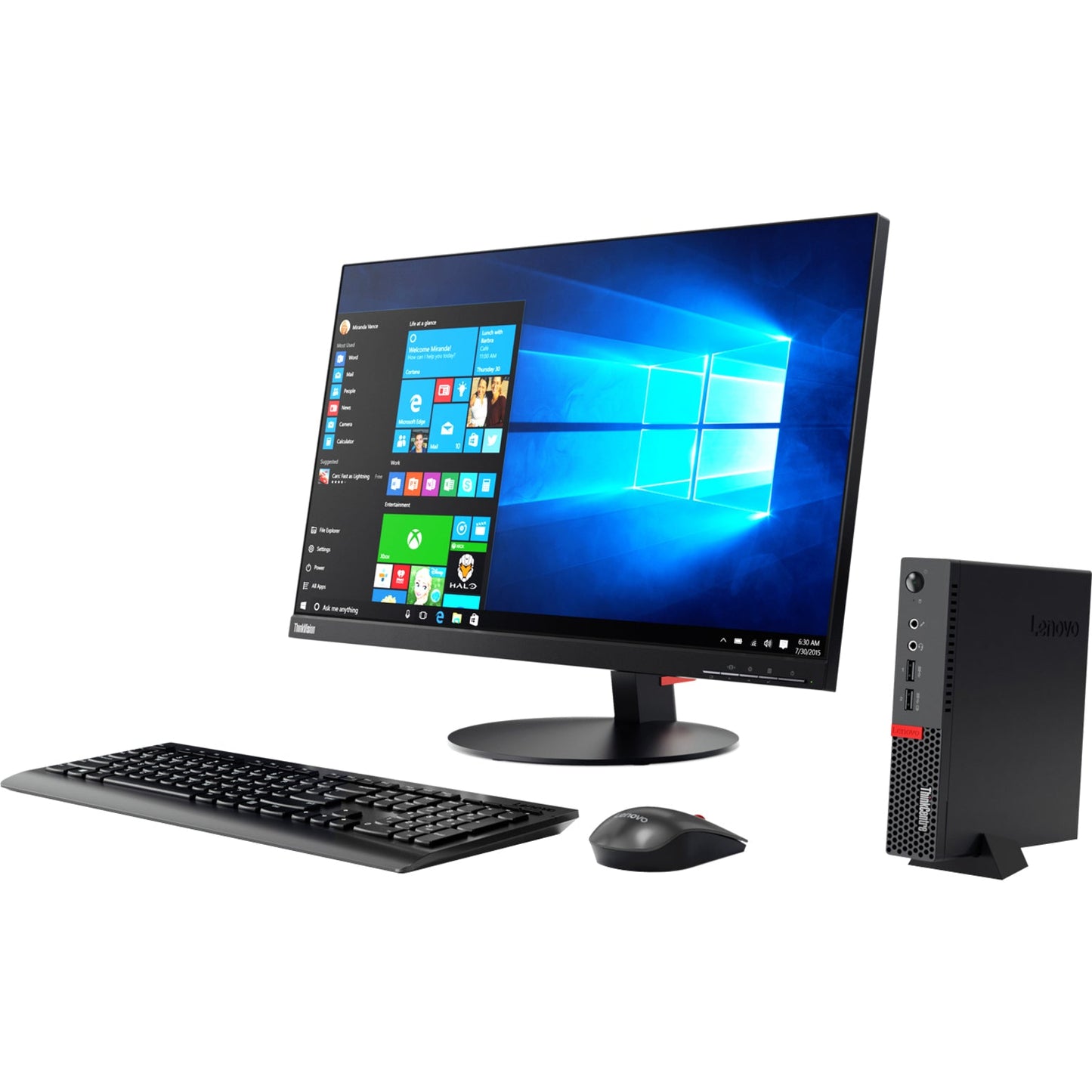 Lenovo ThinkCentre M710q 10MQS3K900 Desktop Computer - Intel Core i5 7th Gen i5-7400T 2.40 GHz - 4 GB RAM DDR4 SDRAM - 500 GB HDD - Tiny