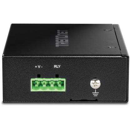 TRENDnet Industrial SFP to Gigabit PoE+ Media Converter IP30 Rated Housing Operating temperature range -40&deg;- 75 &deg;C to (-40&deg; - 167 &deg;F) TI-PF11SFP Black