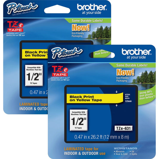 Brother P-touch TZe Laminated Tape Cartridges