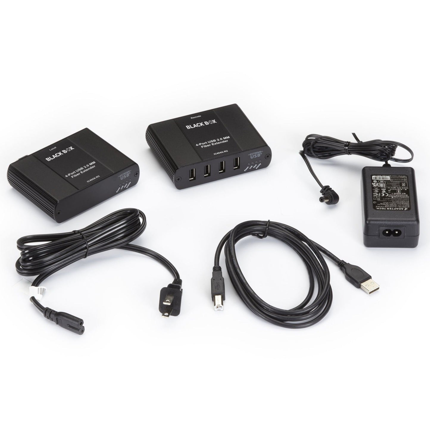 Black Box USB 2.0 Extender - Multimode Fiber 4-Port