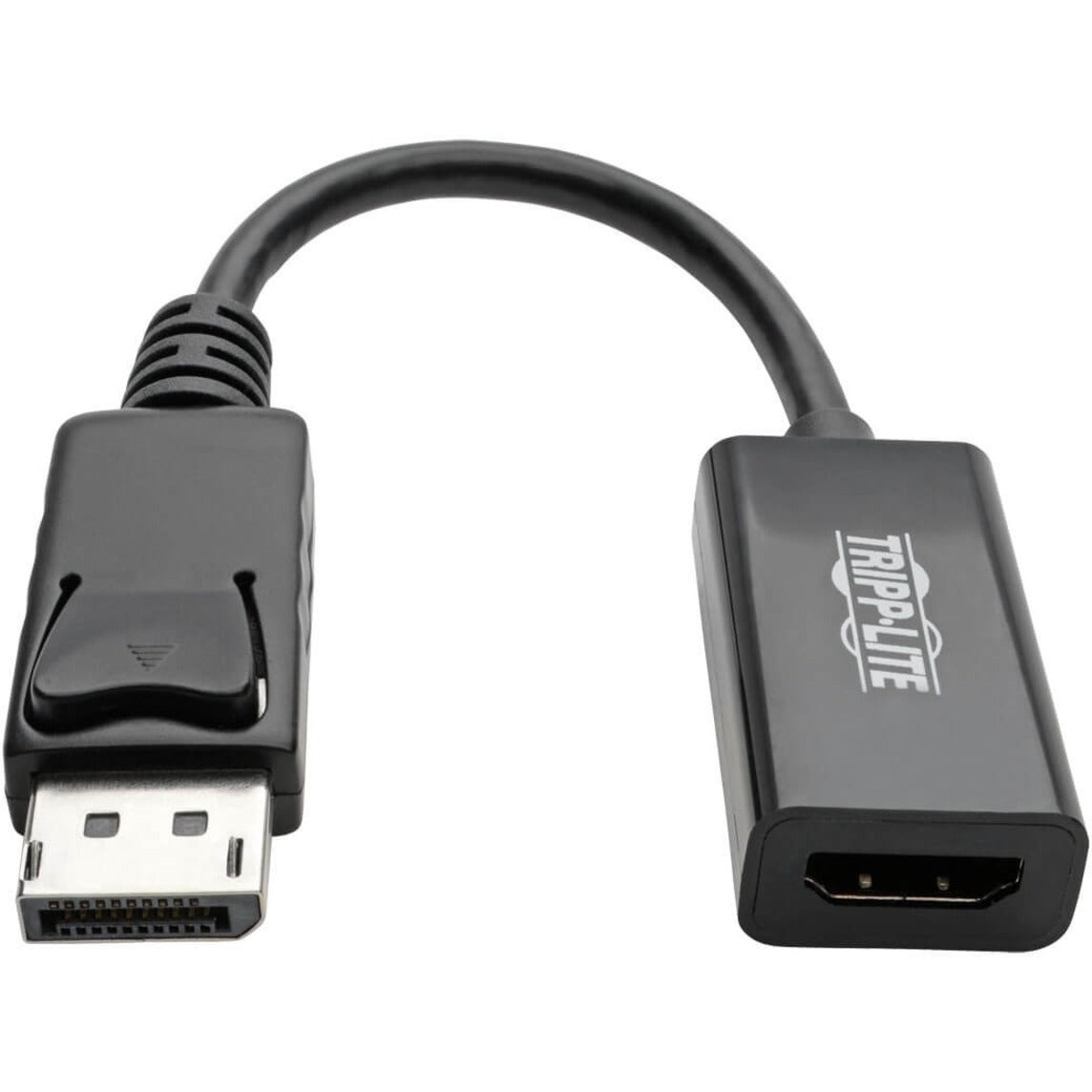 Tripp Lite DisplayPort to HDMI Active Adapter (M/F) Latching Connector 4K 60 Hz DP1.2 HDCP 2.2Black 6 in.