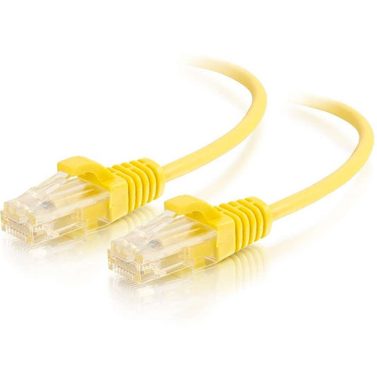 1FT CAT6 YELLOW CABLE UTP SLIM 