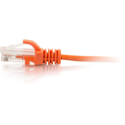 C2G 7ft Cat6 Slim Snagless Unshielded (UTP) Ethernet Cable - Orange