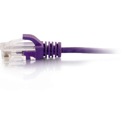 C2G 7ft Cat6 Slim Snagless Unshielded (UTP) Ethernet Cable - Purple