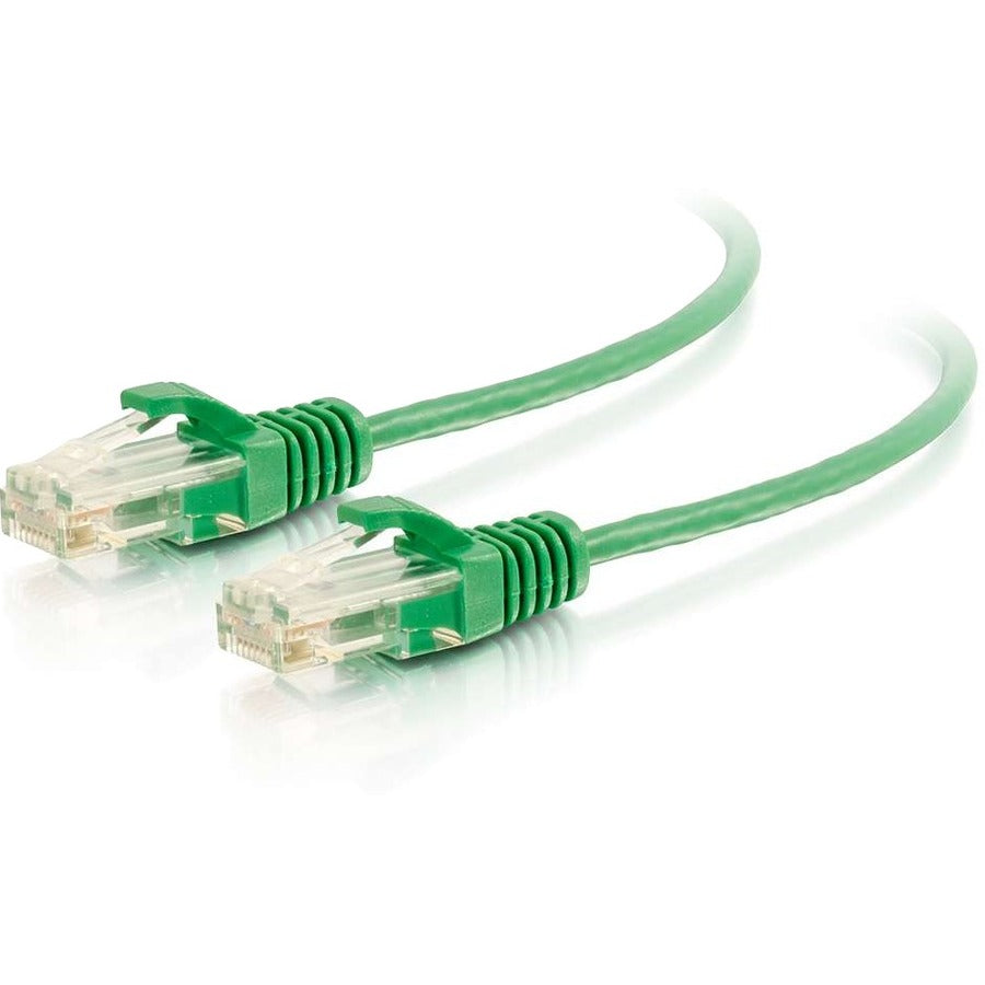 C2G 3ft Cat6 Slim Snagless Unshielded (UTP) Ethernet Cable - Green