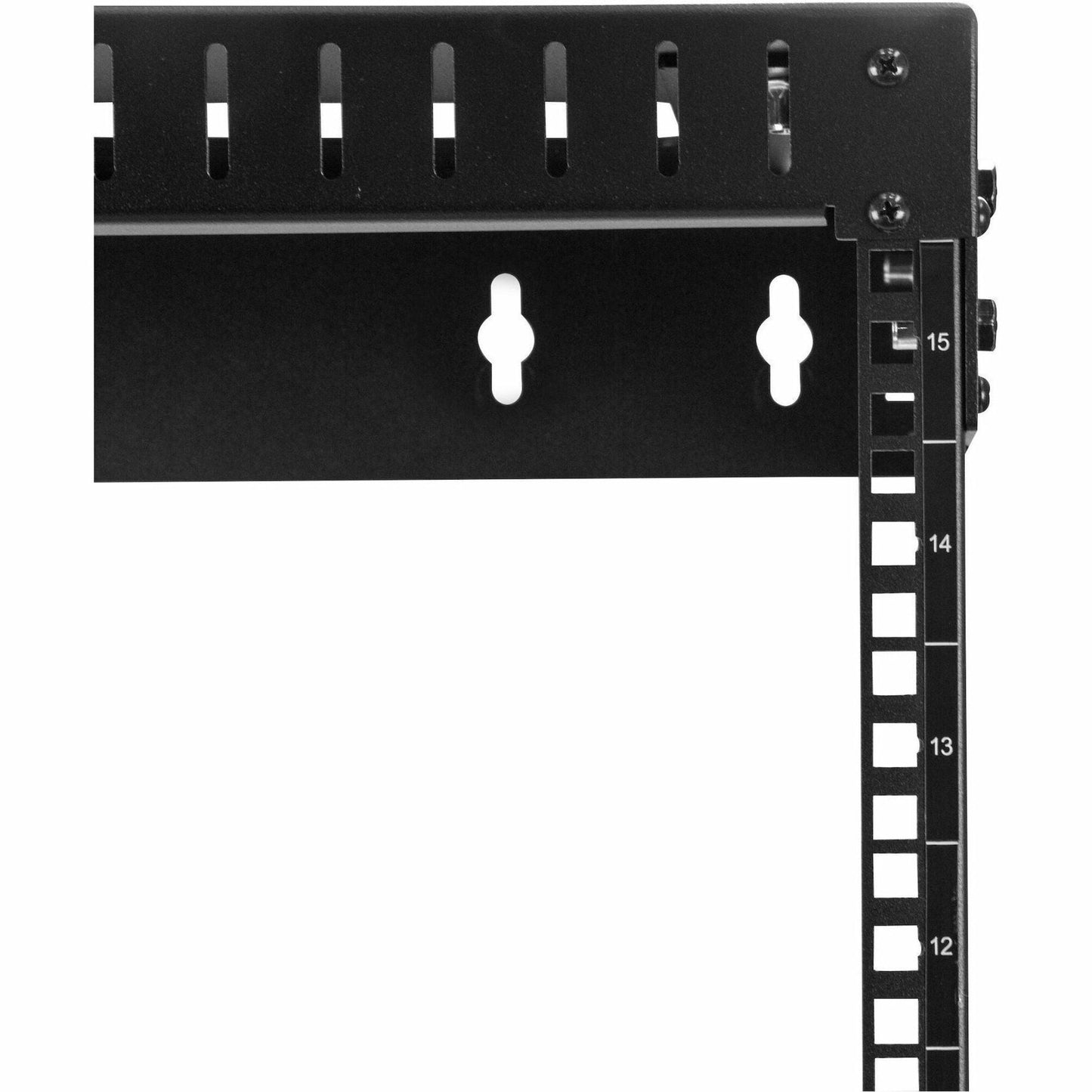 StarTech.com 2-Post 15U Heavy-Duty Wall Mount Network Rack 19" Open Frame Server Rack with Adjustable Depth Data Rack for IT Equipment~