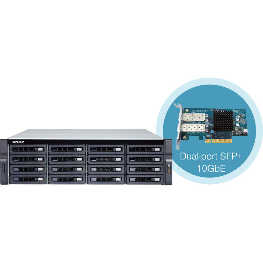 QNAP High-performance Quad-core NAS with Dual 10GbE SFP+ Ports