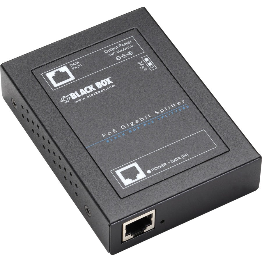 Black Box PoE+ Gigabit Splitter - 5-12-VDC 6-Amp