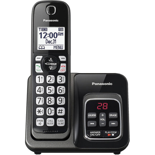 Panasonic KX-TGD530M DECT 6.0 1.90 GHz Cordless Phone - Metallic Black