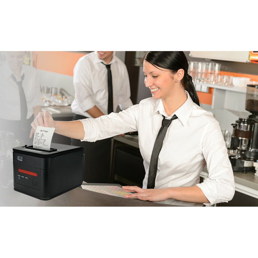 Adesso NuPrint NuPrint 310 Desktop Direct Thermal Printer - Monochrome - Receipt Print - USB - Serial