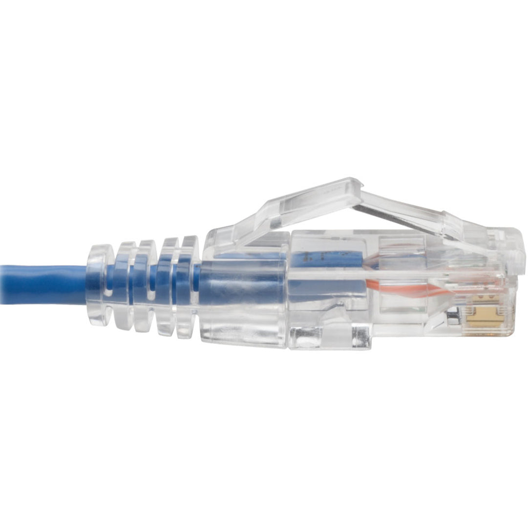 Tripp Lite Cat6 Gigabit Snagless Slim UTP Ethernet Cable (RJ45 M/M) PoE Blue 6-in. (15.24 cm)