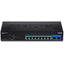 TRENDnet 10-Port Gigabit Web Smart PoE+ Switch 8 x Gigabit PoE+ Ports 2 x SFP Slots Vlan QoS IPv6 Support 20Gbps Switching Capacity 75W PoE Power Budget Lifetime Protection Black TPE-082WS
