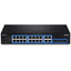 TRENDnet 20-Port Gigabit Web Smart Switch; 16 x Gigabit Ports; 4 x shared Gigabit Ports (RJ-45/SFP); VLAN; QoS; LACP; IPv6 Support; 40 Gbps Switching Capacity; Lifetime Protection; TEG-204WS