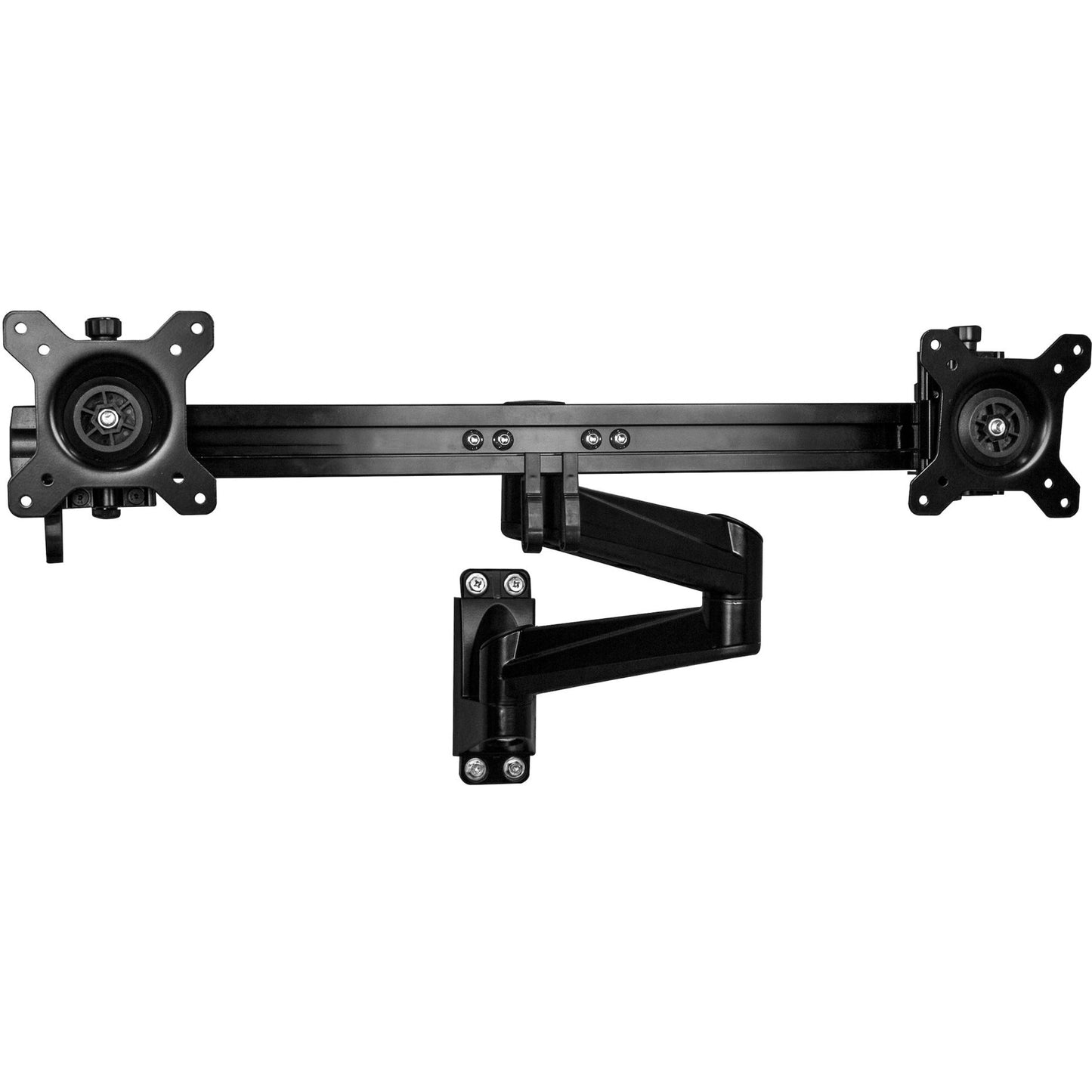 StarTech.com Wall Mount Dual Monitor Arm Articulating Ergonomic VESA Wall Mount for 2x 24" (11lb/5kg) Screens Adjustable Crossbar