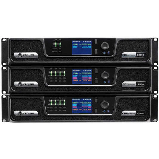 Crown CDi DriveCore 4|1200 Amplifier - 4800 W RMS - 4 Channel - Black