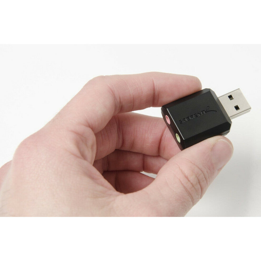 Sabrent USB External Stereo 3D Sound Adapter | Black