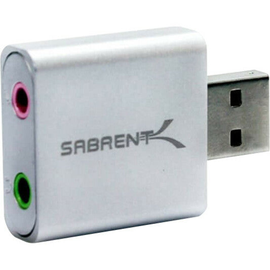 Sabrent USB Aluminum External Stereo Sound Adapter | Silver