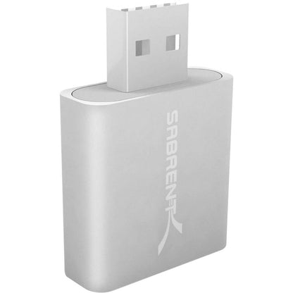 Sabrent USB Aluminum External Stereo Sound Adapter | Silver