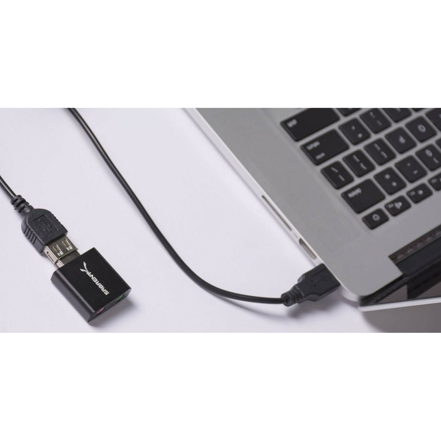 Sabrent USB Aluminum External Stereo Sound Adapter | Black