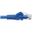 Tripp Lite Cat6 Gigabit Snagless Molded (UTP) Ethernet Cable (RJ45 M/M) PoE Blue 6-in. (15.24 cm)
