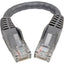 Tripp Lite Cat6 Gigabit Snagless Molded (UTP) Ethernet Cable (RJ45 M/M) PoE Gray 6-in. (15.24 cm)