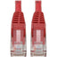 Tripp Lite Cat6 Gigabit Snagless Molded (UTP) Ethernet Cable (RJ45 M/M) PoE Red 6-in. (15.24 cm)