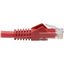 Tripp Lite Cat6 Gigabit Snagless Molded (UTP) Ethernet Cable (RJ45 M/M) PoE Red 6-in. (15.24 cm)