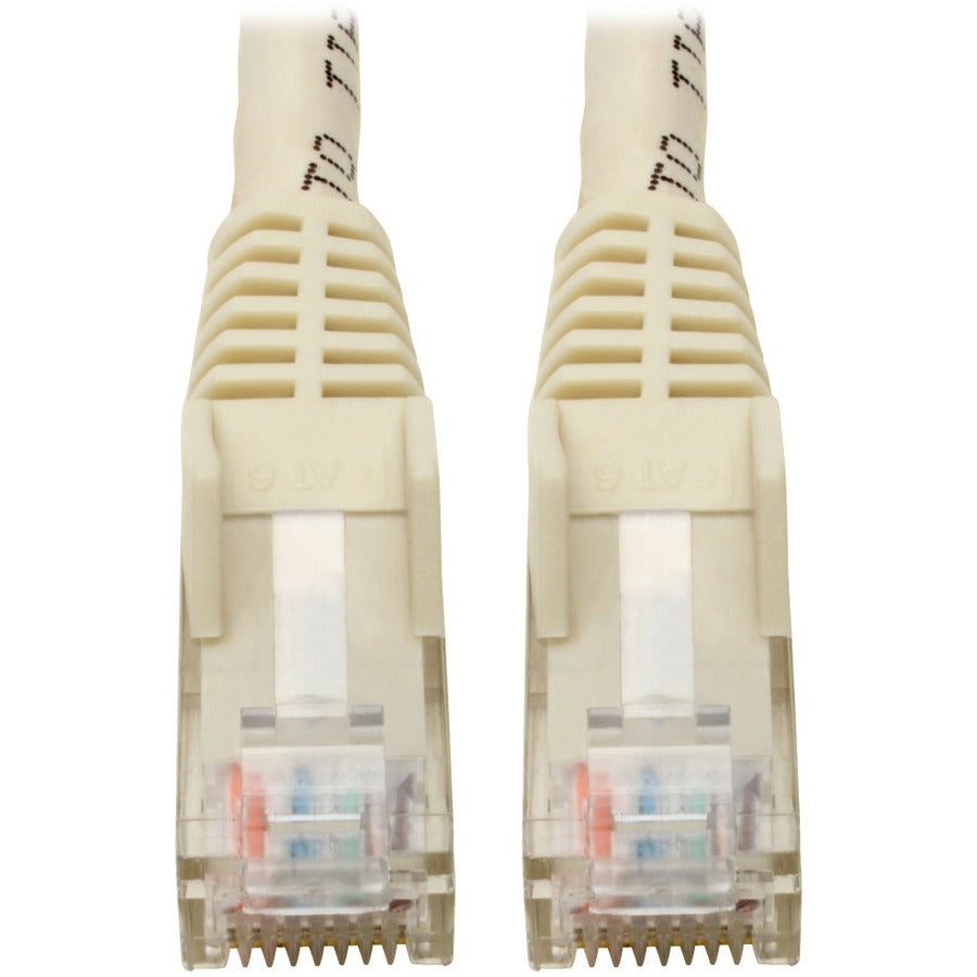 Tripp Lite Cat6 Gigabit Snagless Molded (UTP) Ethernet Cable (RJ45 M/M) PoE White 6-in. (15.24 cm)