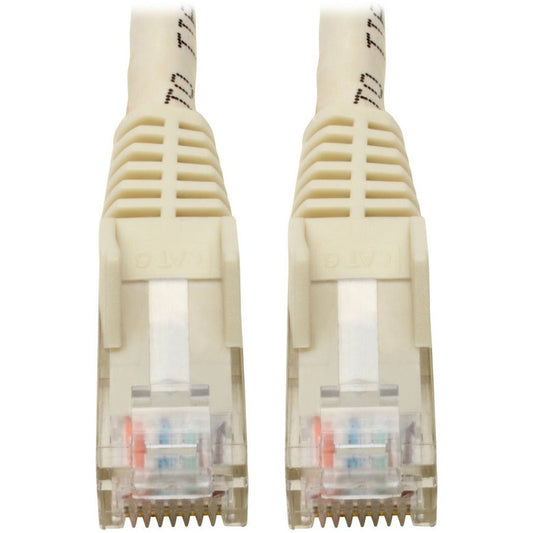 Tripp Lite Cat6 Gigabit Snagless Molded (UTP) Ethernet Cable (RJ45 M/M) PoE White 6-in. (15.24 cm)
