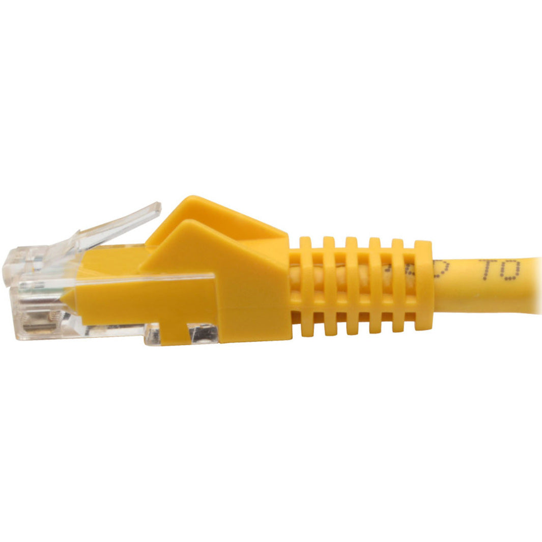 Tripp Lite Cat6 Gigabit Snagless Molded (UTP) Ethernet Cable (RJ45 M/M) PoE Yellow 6-in. (15.24 cm)